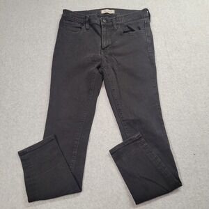 Madewell Roadtripper Skinny Jeans Black High Rise Womens Size 26